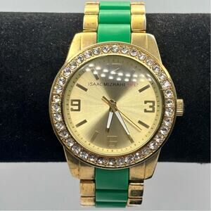 Gold & Green Issac Mizrahi Men's Watch